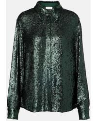 Dries Van Noten - Camicia Con Paillettes - Lyst
