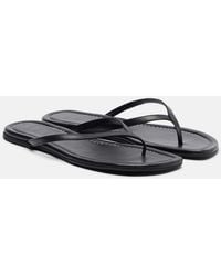 STAUD - Freja Leather Thong Sandals - Lyst