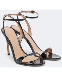 Gianvito Rossi - Ribbon Patent Leather Sandals - Lyst
