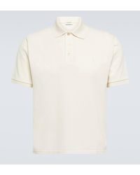 Saint Laurent - Cotton-blend Pique Polo Shirt - Lyst