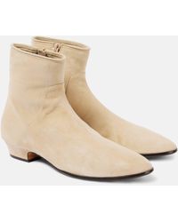 The Row - Awar 25 Suede Ankle Boots - Lyst