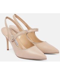 Manolo Blahnik - Campari 90 Suede Slingback Pumps - Lyst
