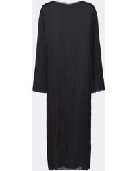 The Row - Joma Pleated Silk Midi Dress - Lyst