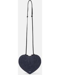 Alaïa - Le Cour Denim Shoulder Bag - Lyst