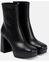 Gianvito Rossi - Botines De Piel Con Plataforma - Lyst