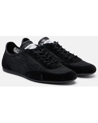 Jimmy Choo - Sunny Suede-Trimmed Lace Sneakers - Lyst