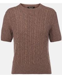 Loro Piana - Treccia Cable-Knit Cashmere Sweater - Lyst