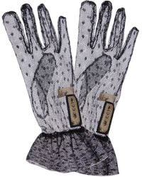 Gucci Handschuhe aus Point d'Esprit-Tüll - Schwarz