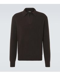 ZEGNA - Cashmere Polo Sweater - Lyst