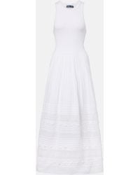 Polo Ralph Lauren - Lace-Trimmed Cotton-Blend Maxi Dress - Lyst