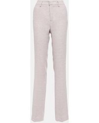 Alessandra Rich - Sequined Mid-Rise Straight Pants - Lyst