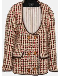 Etro - Oversized Wool-blend Boucle Jacket - Lyst