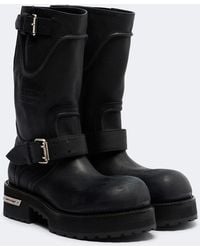 Balenciaga - Venom Leather Combat Boots - Lyst