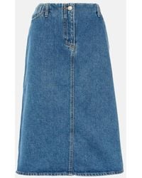Magda Butrym - Denim Midi Skirt - Lyst