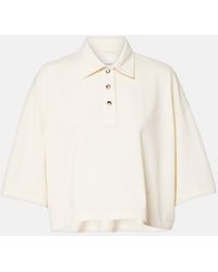 Bottega Veneta - Cropped Cotton Polo Shirt - Lyst