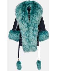 Chloé - Shearling-Trimmed Leather Coat - Lyst