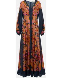 Zimmermann - Acadian Printed Silk Maxi Dress - Lyst