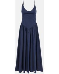 STAUD - Dena Cotton Midi Dress - Lyst