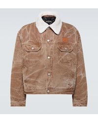 Acne Studios - Chaqueta de denim con pelo sintetico - Lyst