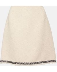 Moncler - Cotton-blend Tweed Miniskirt - Lyst