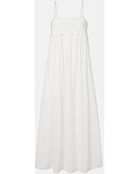 Posse - Danielle Lace-Trimmed Cotton Midi Dress - Lyst
