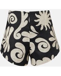 Cala De La Cruz - Bahamas Printed Linen Shorts - Lyst