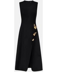 Oscar de la Renta - Verziertes Cocktailkleid Aus Einem Wollgemisch - Lyst