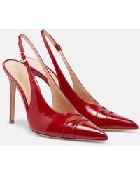 Gianvito Rossi - 105 Patent Leather Slingback Pumps - Lyst