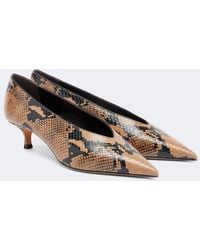 Le Monde Beryl - Babouche Snake-Effect Leather Pumps - Lyst