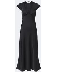 Faithfull the Brand - Mina Lace-Trimmed Satin Midi Dress - Lyst