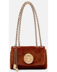 Chloé - Heritage Small Velvet Shoulder Bag - Lyst