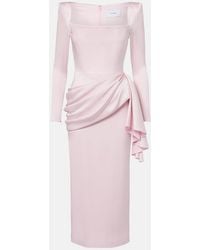 Alex Perry - Robe De Cocktail Midi En Crepe De Satin - Lyst
