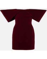 David Koma - Off-Shoulder Velvet Minidress - Lyst