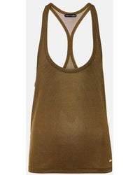 Tom Ford - Ribbed-Knit Crepe Jersey Tank Top - Lyst