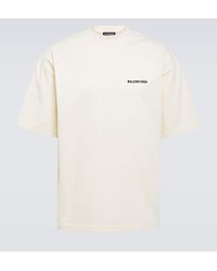 Balenciaga - Back T-Shirt Medium Fit Creme - Lyst