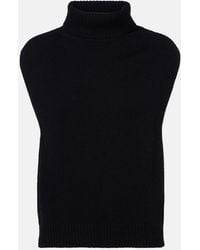 Jardin Des Orangers - Turtleneck Wool And Cashmere Sweater Vest - Lyst