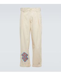 Adish - Pantalon Droit Brode En Coton - Lyst
