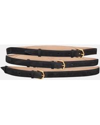 Alaïa - Alaia Multi Slim Leather Belt - Lyst