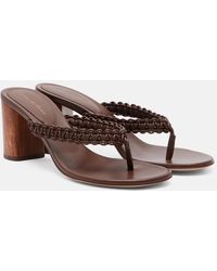 Gianvito Rossi - Braided Leather Thong Sandals - Lyst