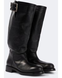 Balenciaga - Motor Leather Knee-High Boots - Lyst