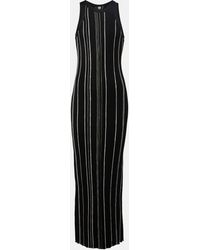 Totême - Striped Ribbed-knit Maxi Dress - Lyst