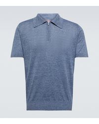 Herren Bekleidung T-Shirts Poloshirts Brunello Cucinelli Baumwolle Polohemd Aus Baumwollpiqué in Grau für Herren 