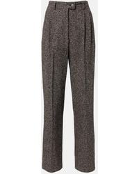 The Row - Pantalon Ample Virgil En Tweed De Soie, Laine Et Coton - Lyst