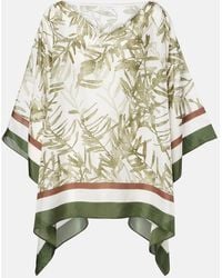 Brunello Cucinelli - Printed Silk Kaftan - Lyst