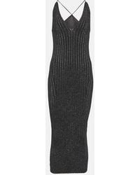 Galvan London - Rhea Metallic Knit Midi Dress - Lyst
