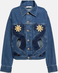 Area - Giacca di jeans con cut-out - Lyst