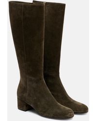 Gianvito Rossi - Joelle 45 Suede Knee-High Boots - Lyst