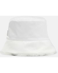 Prada - Re-nylon Shearling-trimmed Bucket Hat - Lyst