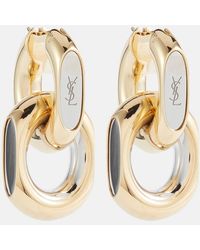 Saint Laurent - Cassandre Hoop Earrings - Lyst