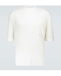 for Men Natural King & Tuckfield Wool T-shirt in White Mens T-shirts King & Tuckfield T-shirts 